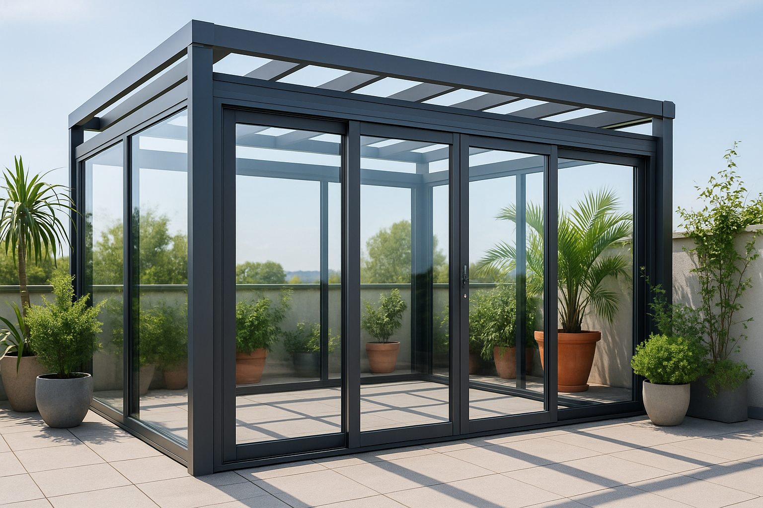 Premium aluminium window with slim profile